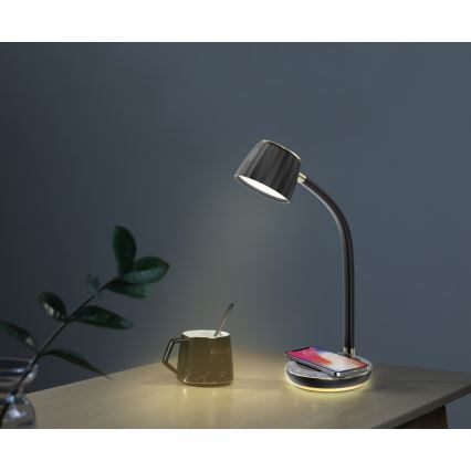 Immax NEO 08996L - LED Stmievateľná stolná lampa s bezdrôtovým nabíjaním PERLA LED/1,5W + LED/6W/230V 3800-4300K