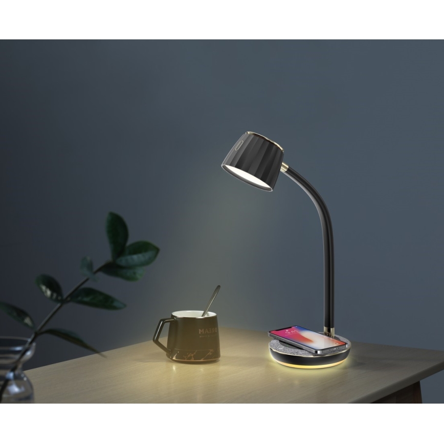Immax NEO 08996L - LED Stmievateľná stolná lampa s bezdrôtovým nabíjaním PERLA LED/1,5W + LED/6W/230V 3800-4300K