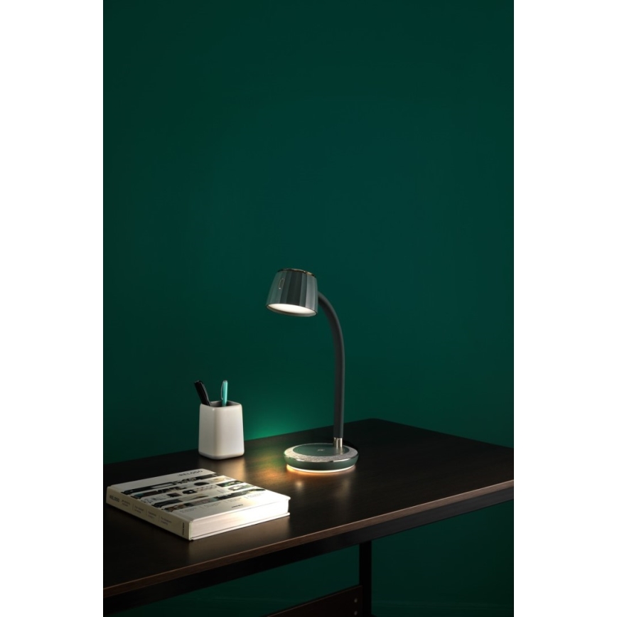 Immax NEO 08996L - LED Stmievateľná stolná lampa s bezdrôtovým nabíjaním PERLA LED/1,5W + LED/6W/230V 3800-4300K