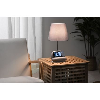 Immax NEO 09109L - LED stmievateľná stolová lampa s bezdrôtovým nabíjaním Qi SOFA LED/6W/230V sivá