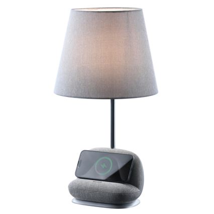 Immax NEO 09109L - LED stmievateľná stolová lampa s bezdrôtovým nabíjaním Qi SOFA LED/6W/230V sivá