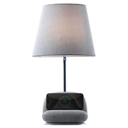 Immax NEO 09109L - LED stmievateľná stolová lampa s bezdrôtovým nabíjaním Qi SOFA LED/6W/230V sivá