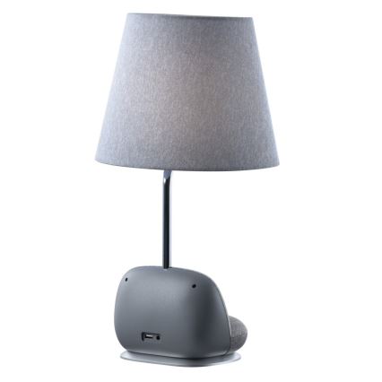 Immax NEO 09109L - LED stmievateľná stolová lampa s bezdrôtovým nabíjaním Qi SOFA LED/6W/230V sivá