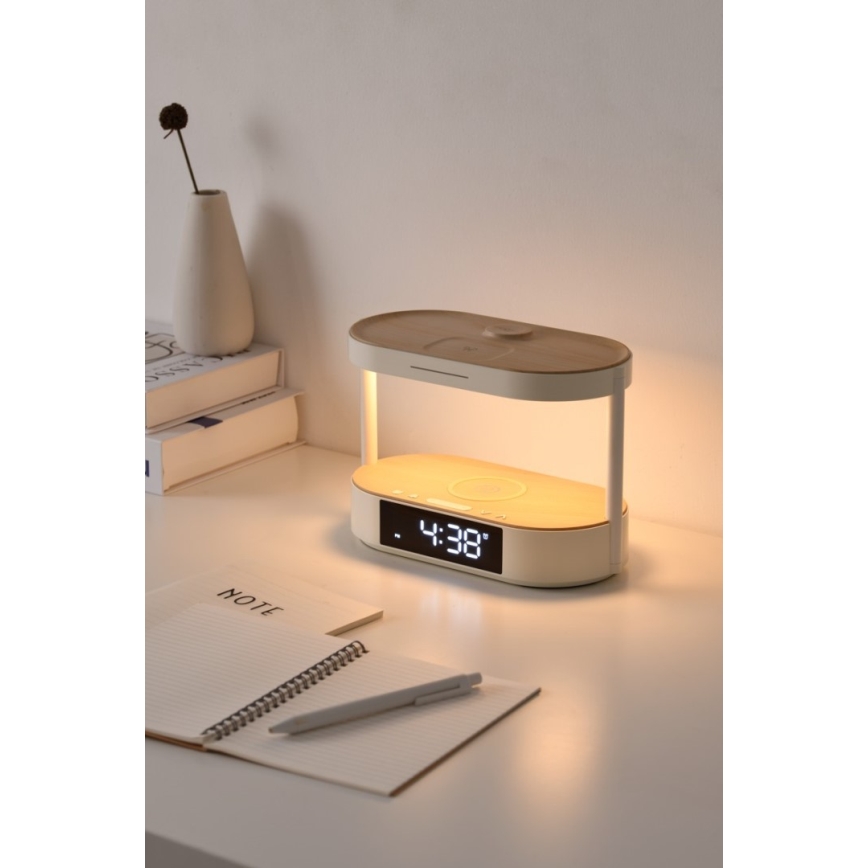 Immax NEO 09111L - stmievateľná LED stolná lampa s budíkom a nabíjaním TRIPLE DOCK LED/1,5W/5V