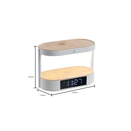 Immax NEO 09111L - stmievateľná LED stolná lampa s budíkom a nabíjaním TRIPLE DOCK LED/1,5W/5V