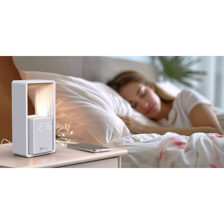 Immax NEO 09113L - LED stolná lampa s budíkom a nabíjaním CALM LED/3,5W/5V