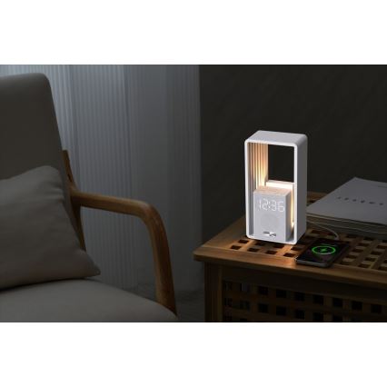 Immax NEO 09113L - LED stolná lampa s budíkom a nabíjaním CALM LED/3,5W/5V