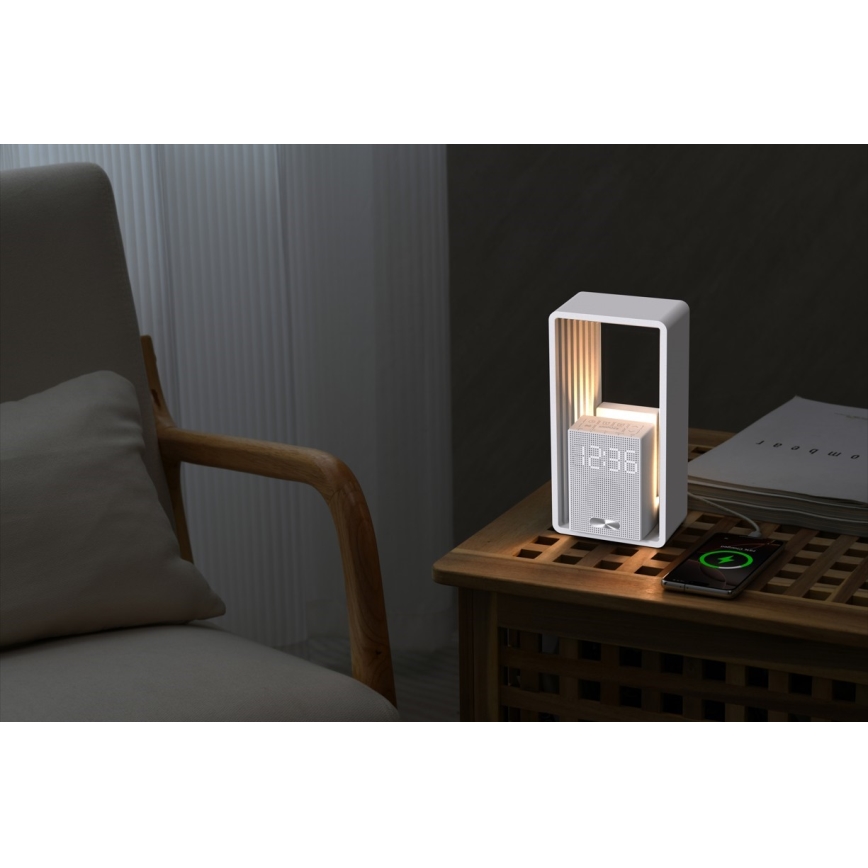 Immax NEO 09113L - LED stolná lampa s budíkom a nabíjaním CALM LED/3,5W/5V