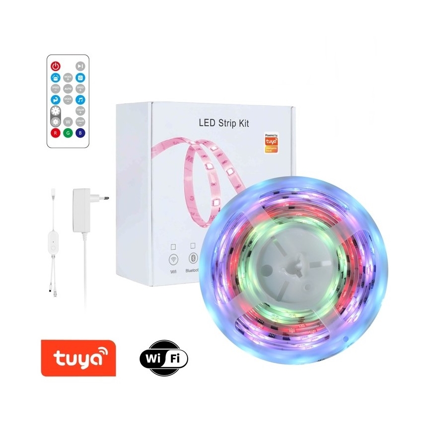 Immax NEO 07734L - LED RGB  Stmievateľný digitálny pásik NEO LITE LED/18W/230V 5m MUSIC IP65 Wi-Fi Tuya + diaľkové ovládanie