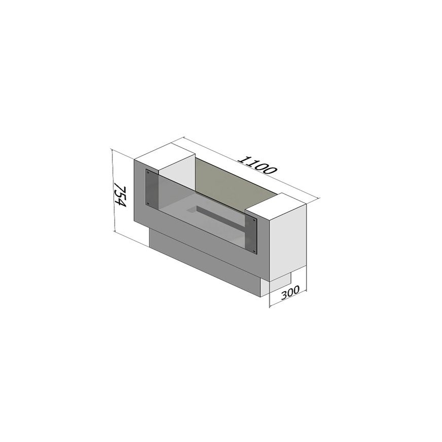 InFire - BIO krb 110x75 cm 3kW obojstranný