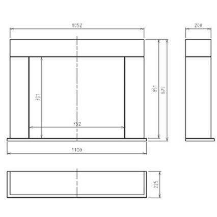 InFire - BIO krb 87,5x110 cm 3kW biela