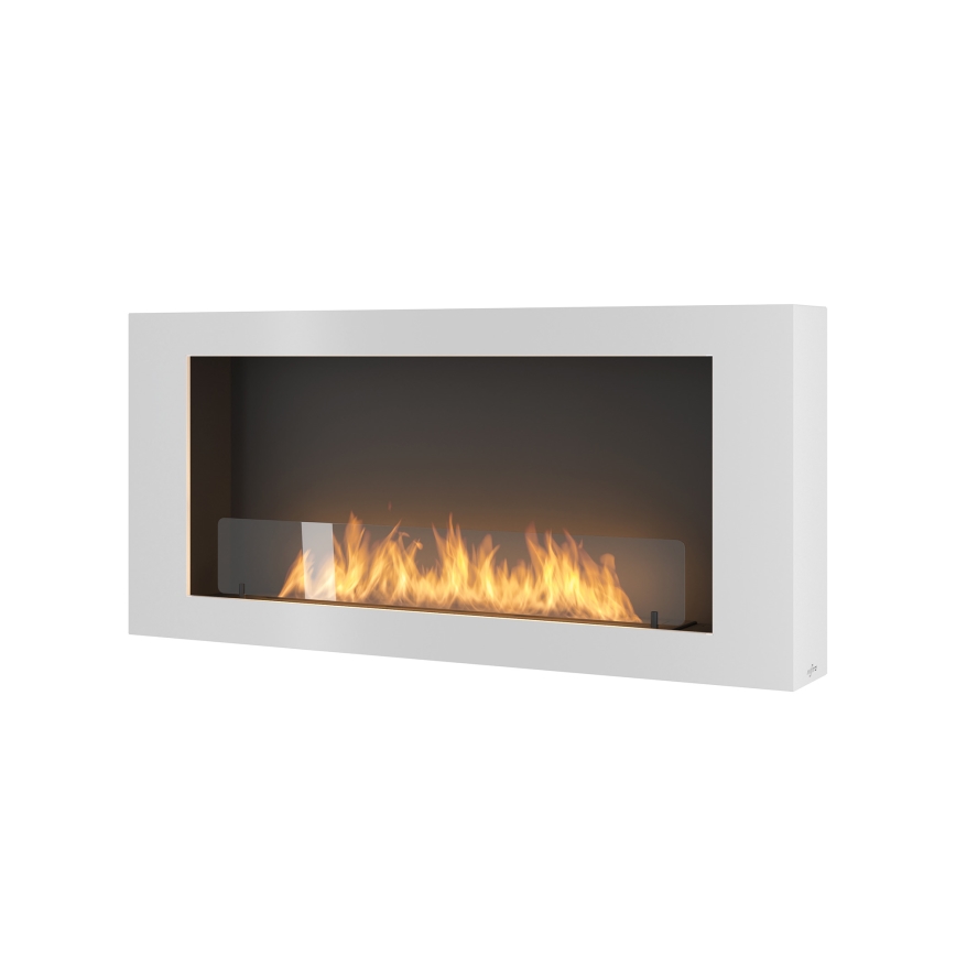 InFire - Nástenný BIO krb 120x56 cm 3kW biela