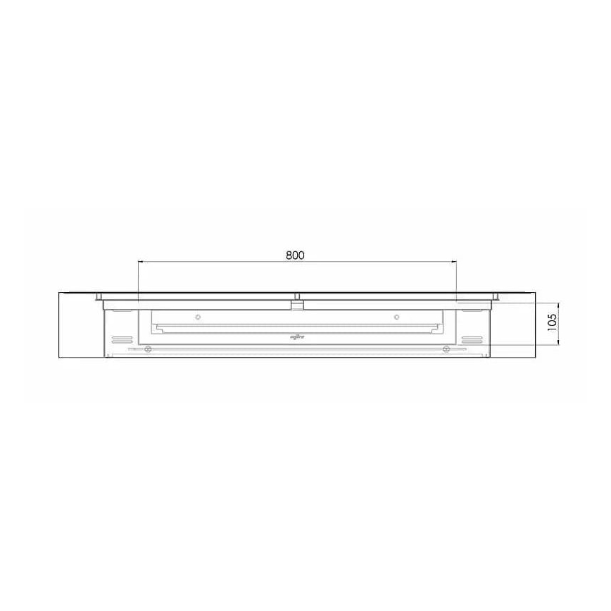 InFire - Nástenný BIO krb 120x56 cm 3kW biela