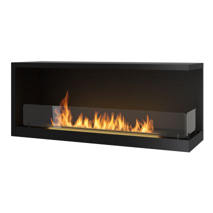 InFire - Rohový BIO krb 110x45 cm 3kW čierna