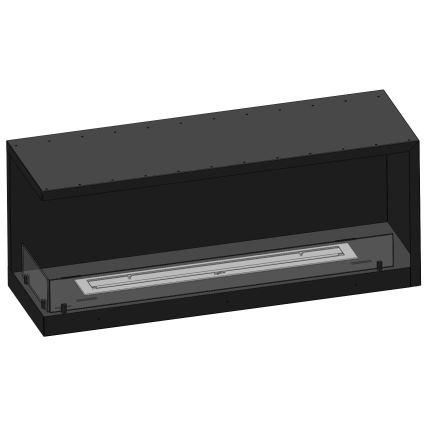 InFire - Rohový BIO krb 110x45 cm 3kW čierna