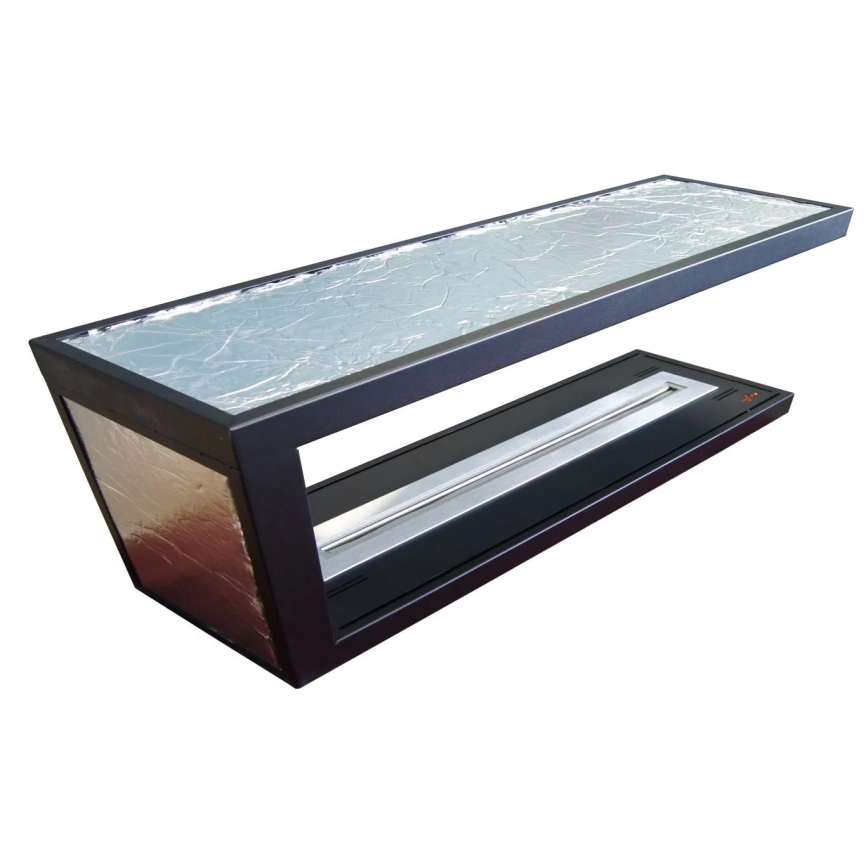 InFire - Rohový BIO krb 120x50 cm 3kW obojstranný