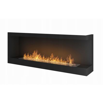 InFire - Rohový BIO krb 45x120 cm 3kW čierna