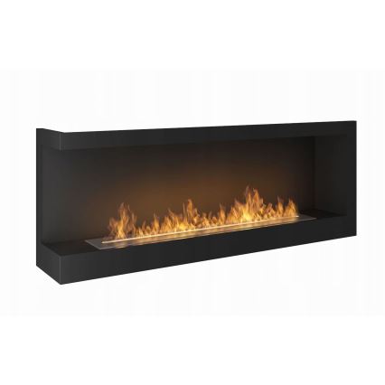 InFire - Rohový BIO krb 45x120 cm 3kW čierna