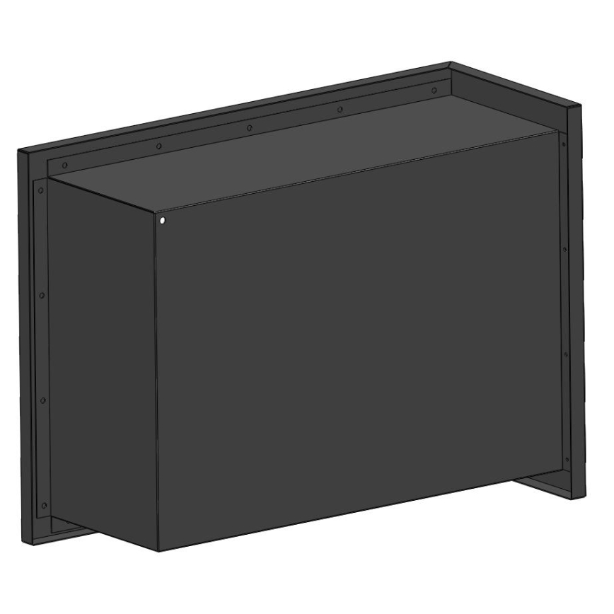 InFire - Rohový BIO krb 45x60 cm 3kW čierna