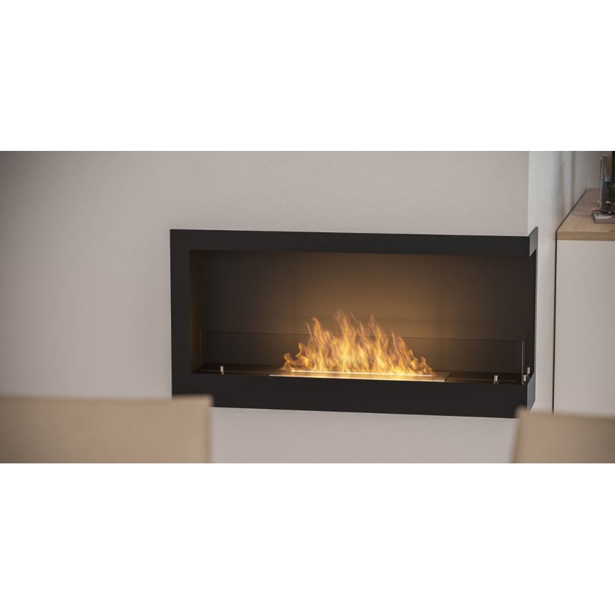 InFire - Rohový BIO krb 45x90 cm 3kW čierna