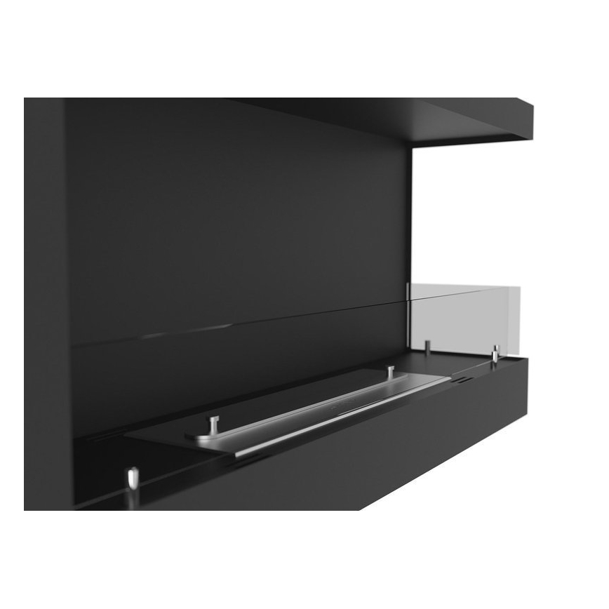 InFire - Rohový BIO krb 45x90 cm 3kW čierna