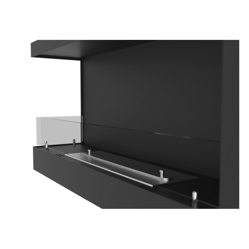 InFire - Rohový BIO krb 45x90 cm 3kW čierna