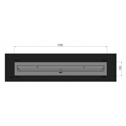 InFire - Vstavaný BIO krb 120x50 cm 5kW čierna