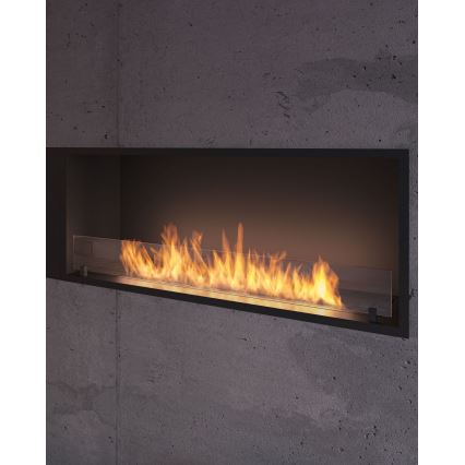 InFire - Vstavaný BIO krb 49,4x124,4 cm 6kW čierna