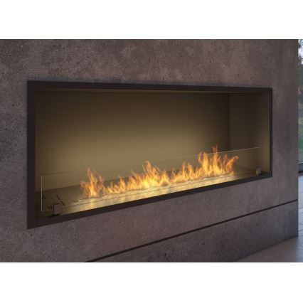 InFire - Vstavaný BIO krb 49,4x124,4 cm 6kW čierna