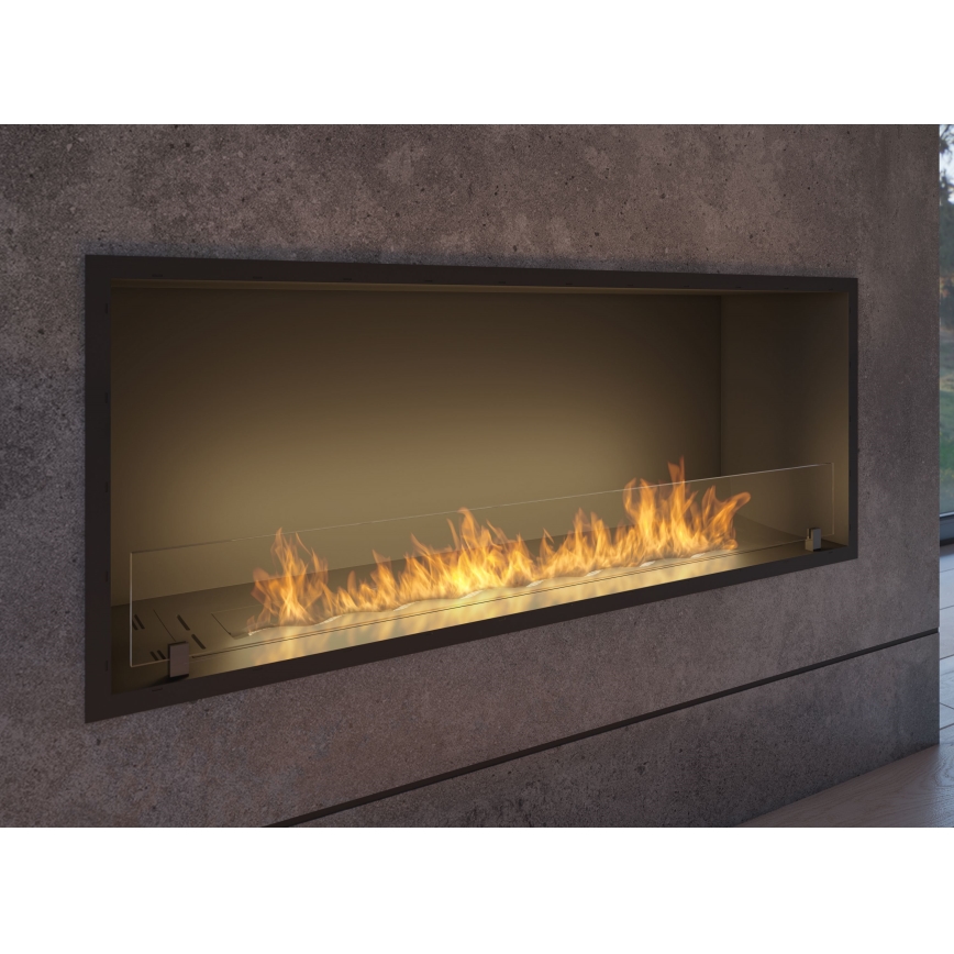 InFire - Vstavaný BIO krb 49,4x124,4 cm 6kW čierna