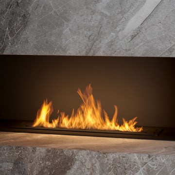 InFire - Vstavaný BIO krb 7,5x80 cm 6kW čierna