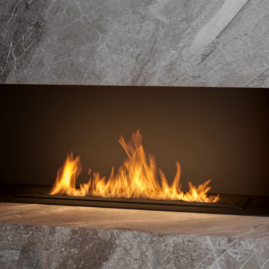 InFire - Vstavaný BIO krb 7,5x80 cm 6kW čierna
