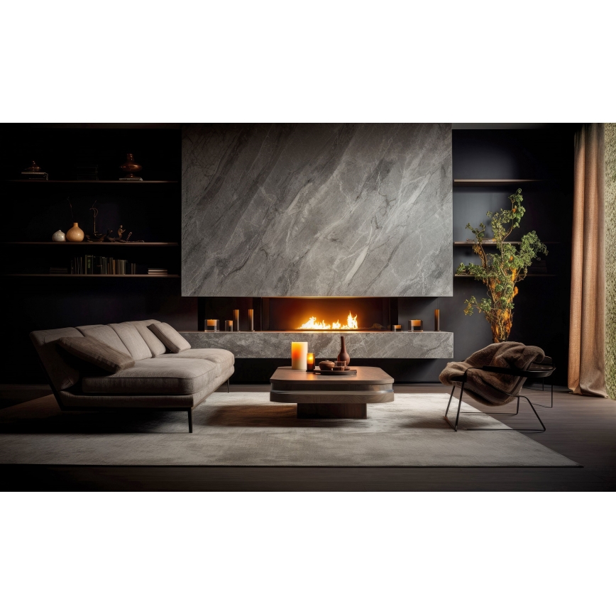 InFire - Vstavaný BIO krb 7,5x80 cm 6kW čierna