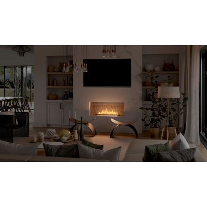 InFire - Vstavaný BIO krb 7,5x80 cm 6kW čierna