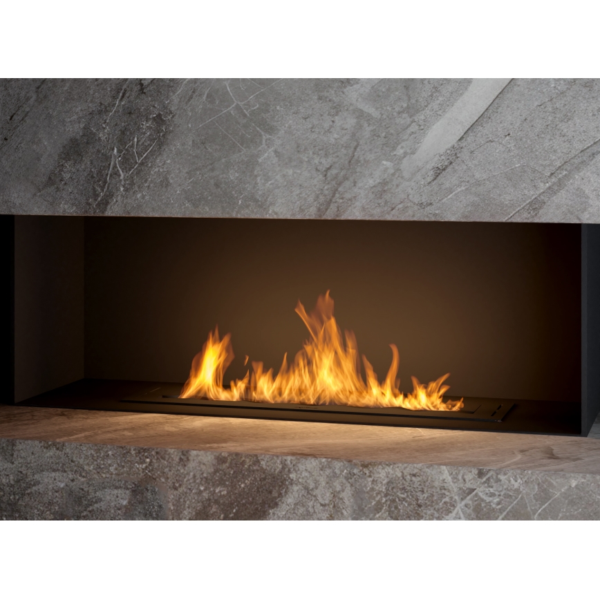 InFire - Vstavaný BIO krb 7,5x80 cm 6kW čierna
