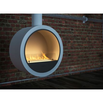 InFire - Závesný BIO krb pr. 70 cm 3kW biela