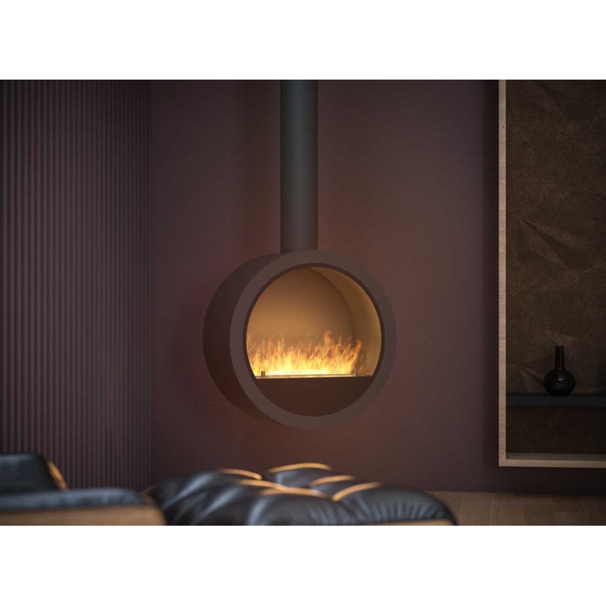 InFire - Závesný BIO krb pr. 70 cm 3kW čierna