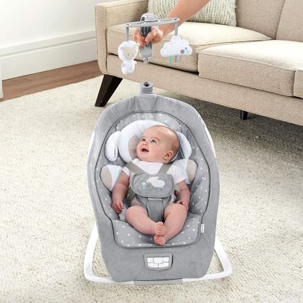 Ingenuity - Detská hojdačka s melódiou CUDDLE LAMB 3xLR14