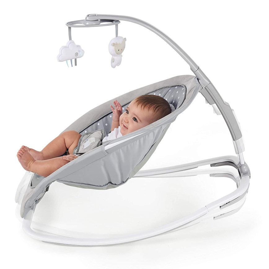 Ingenuity - Detská hojdačka s melódiou CUDDLE LAMB 3xLR14