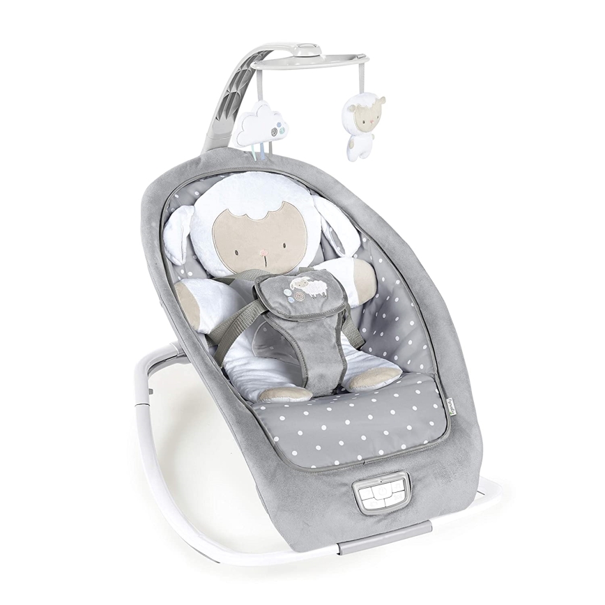 Ingenuity - Detská hojdačka s melódiou CUDDLE LAMB 3xLR14