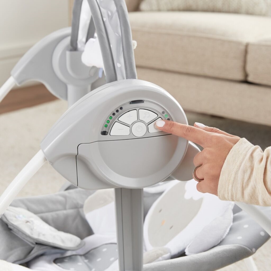 Ingenuity - Detská hojdačka s melódiou CUDDLE LAMB 4xLR14