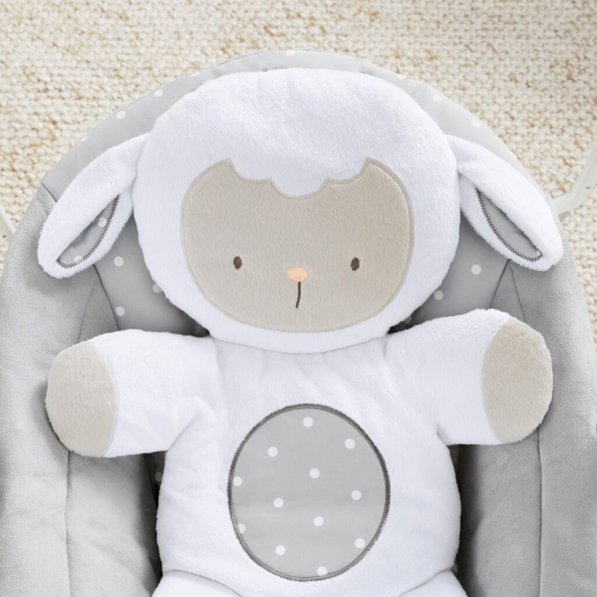 Ingenuity - Detská hojdačka s melódiou CUDDLE LAMB 4xLR14