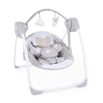 Ingenuity - Detská hojdačka s melódiou CUDDLE LAMB 4xLR14