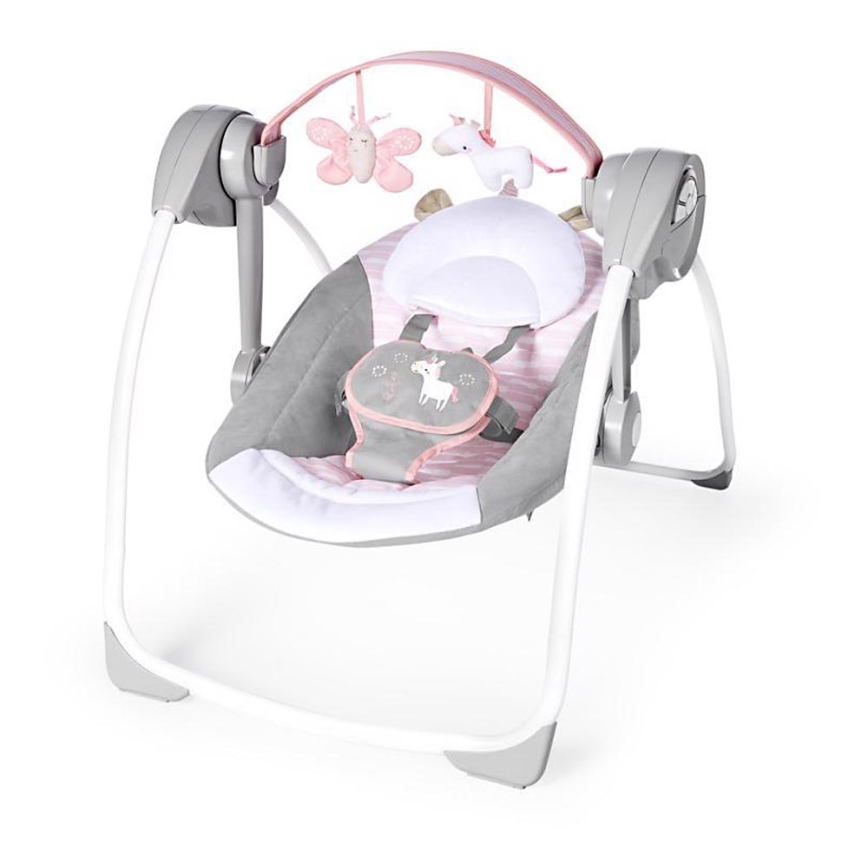 Ingenuity - Detská hojdačka s melódiou FLORA THE UNICORN 4xLR14