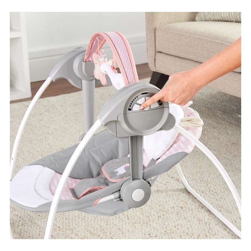 Ingenuity - Detská hojdačka s melódiou FLORA THE UNICORN 4xLR14