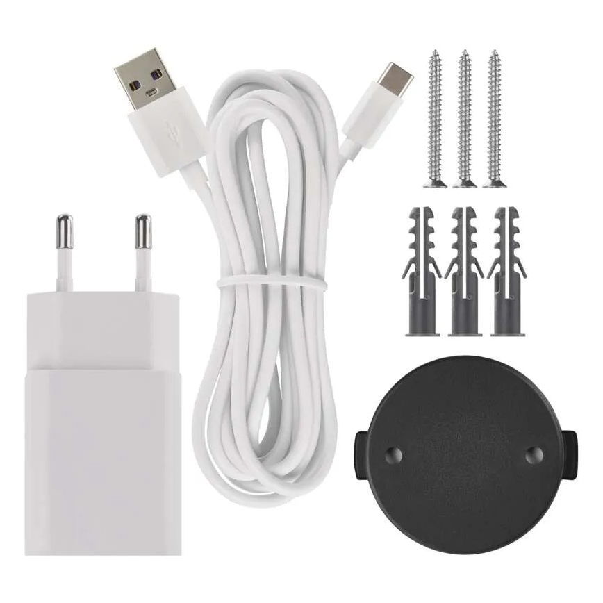 Inteligentná vnútorná otočná kamera s pohybovým senzorom GoSmart 5V Wi-Fi Tuya biela