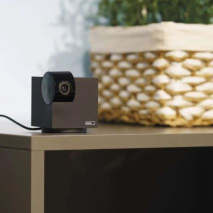 Inteligentná vnútorná otočná kamera s pohybovým senzorom GoSmart 5V Wi-Fi Tuya čierna