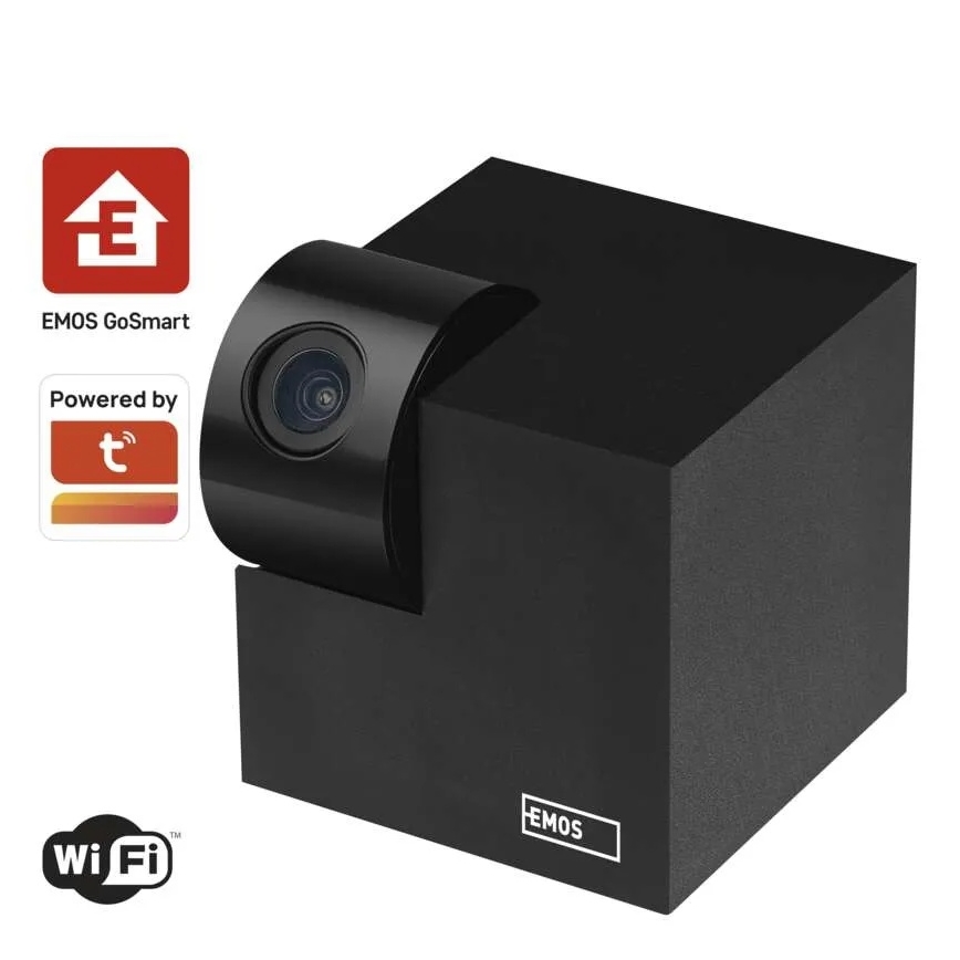 Inteligentná vnútorná otočná kamera s pohybovým senzorom GoSmart 5V Wi-Fi Tuya čierna