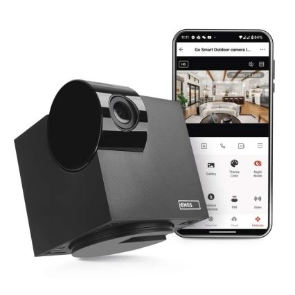Inteligentná vnútorná otočná kamera s pohybovým senzorom GoSmart 5V Wi-Fi Tuya čierna