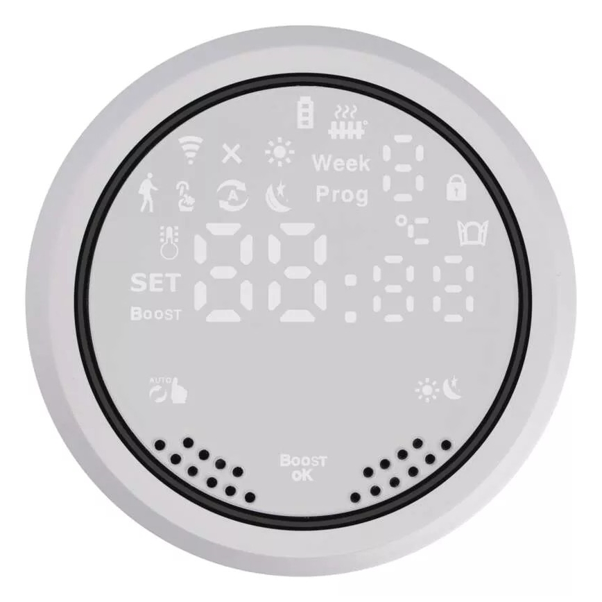 Inteligentná termostatická hlavica s LCD displejom GoSmart M30x1,5 2xAA/1,5V Tuya